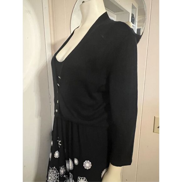 J. Jill The Perfect Little Black Linen Blend Cropped Cardi L - Picture 3 of 7